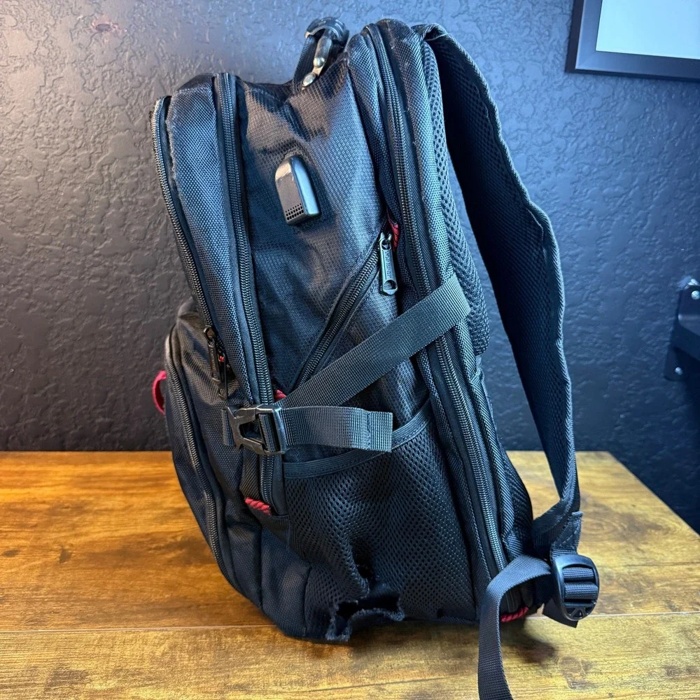 Yorepek Extra Large Travel‎ 17 Inch Laptop Black Polyester Backpack Mens OS